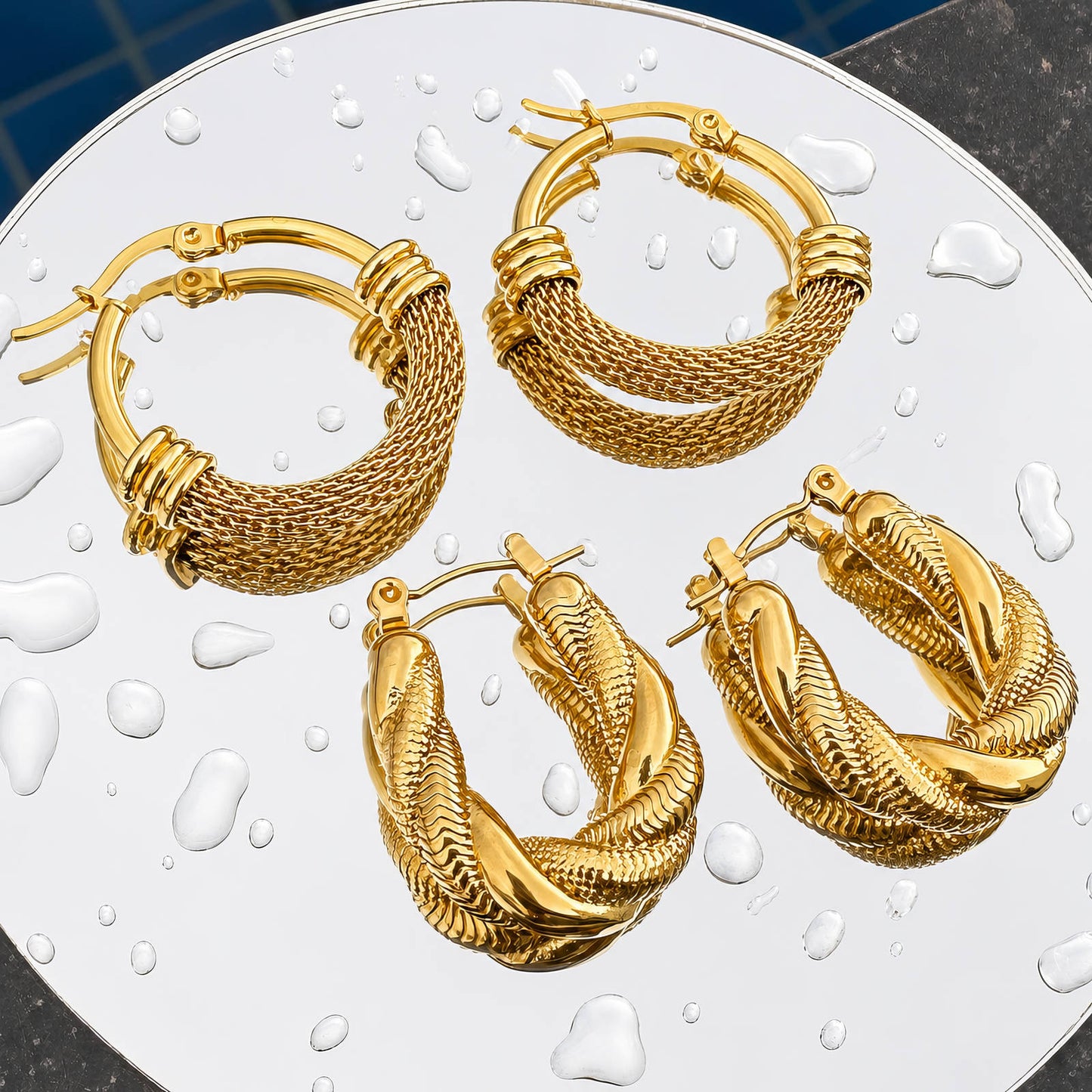 Aurelia Rope Creolen – Gold Ohrringe