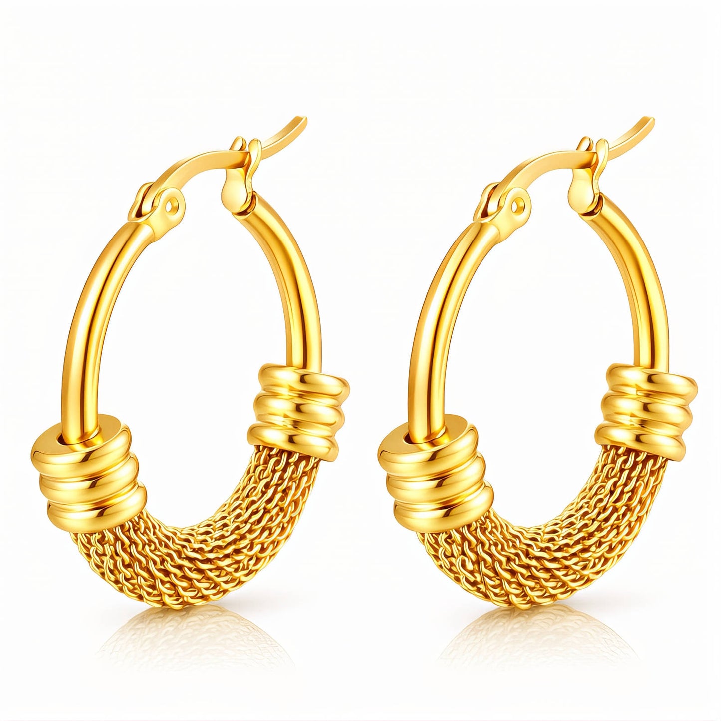 Aurelia Rope Creolen – Gold Ohrringe