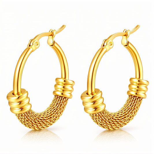 Aurelia Rope Creolen – Gold Ohrringe