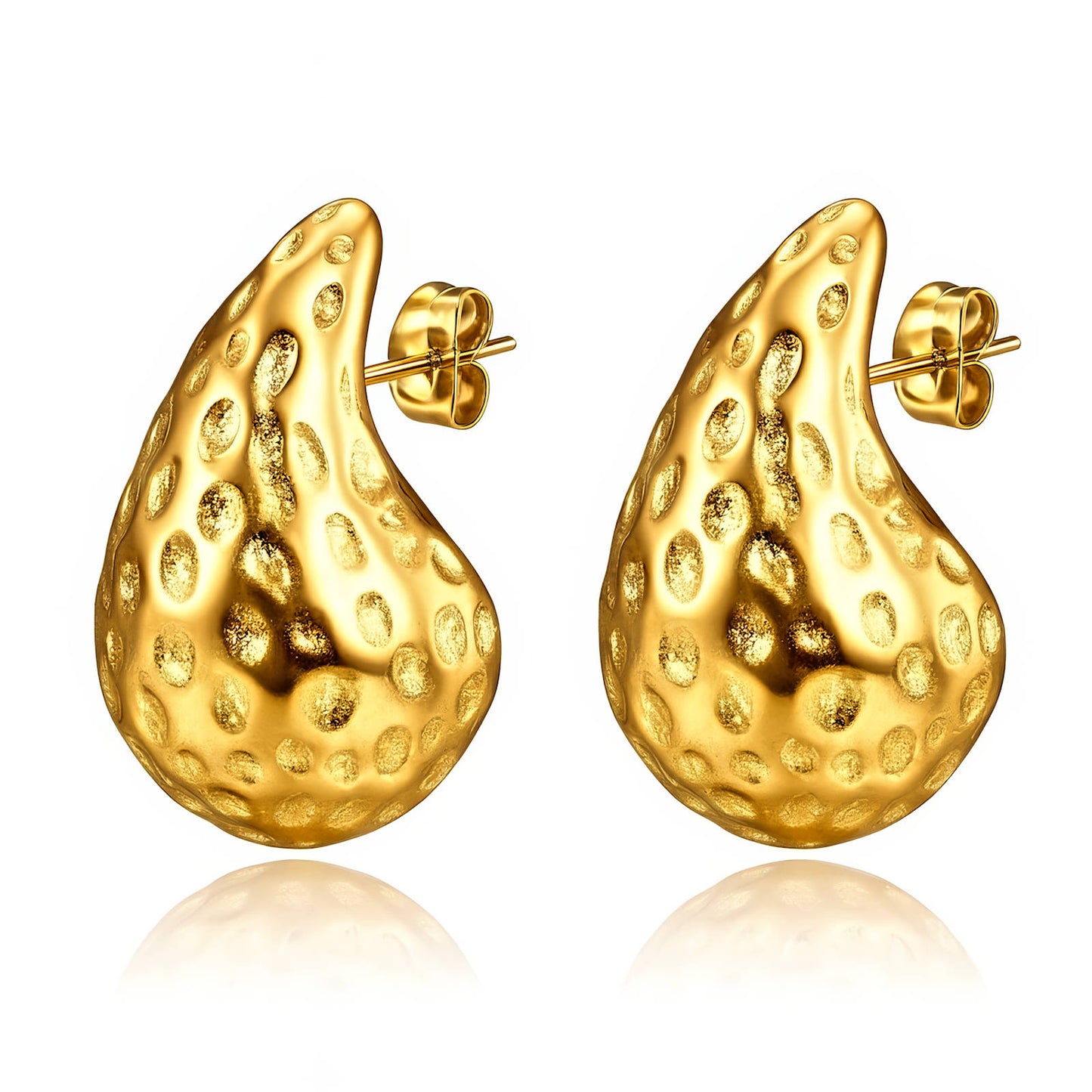 Goldene Tropfen Ohrringe