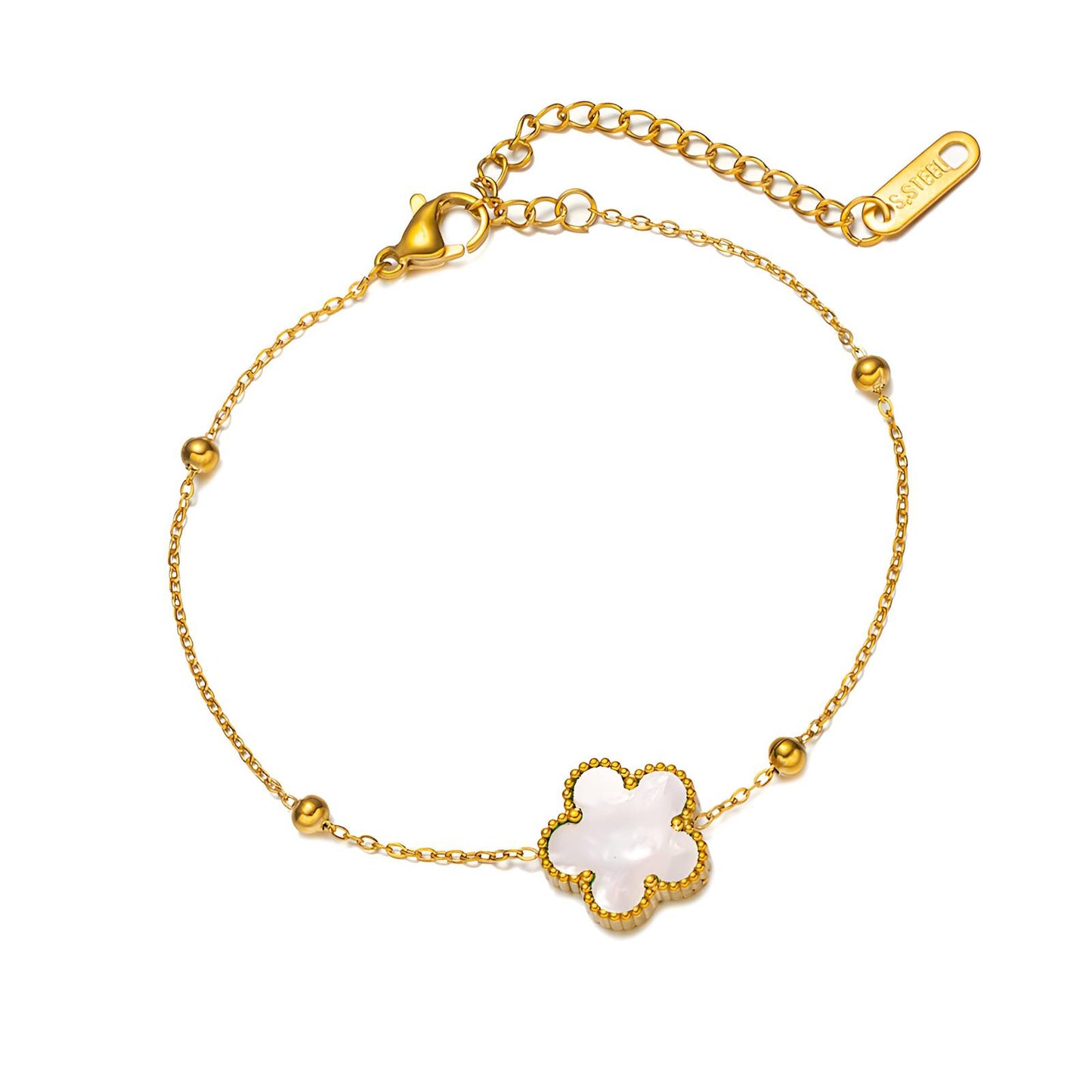 Weiße Blume Armband